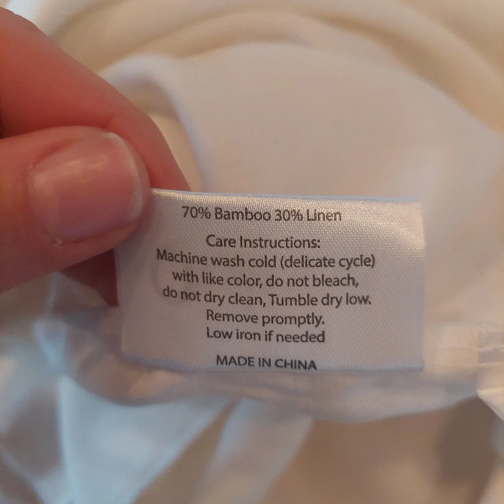 NWT! Quince Linen & Bamboo White Duvet Cover! King/ Cal King (14)_9